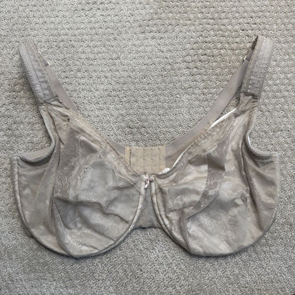 Cacique Women Nude Modern Lace Full Coverage Underwire Bra 40I